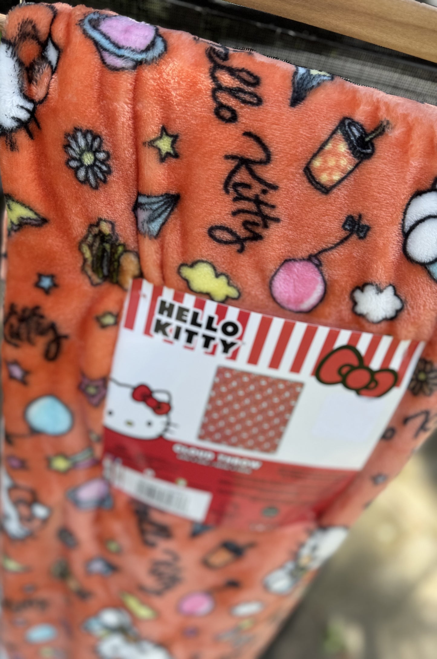 Hello Kitty Orange Throw Blanket