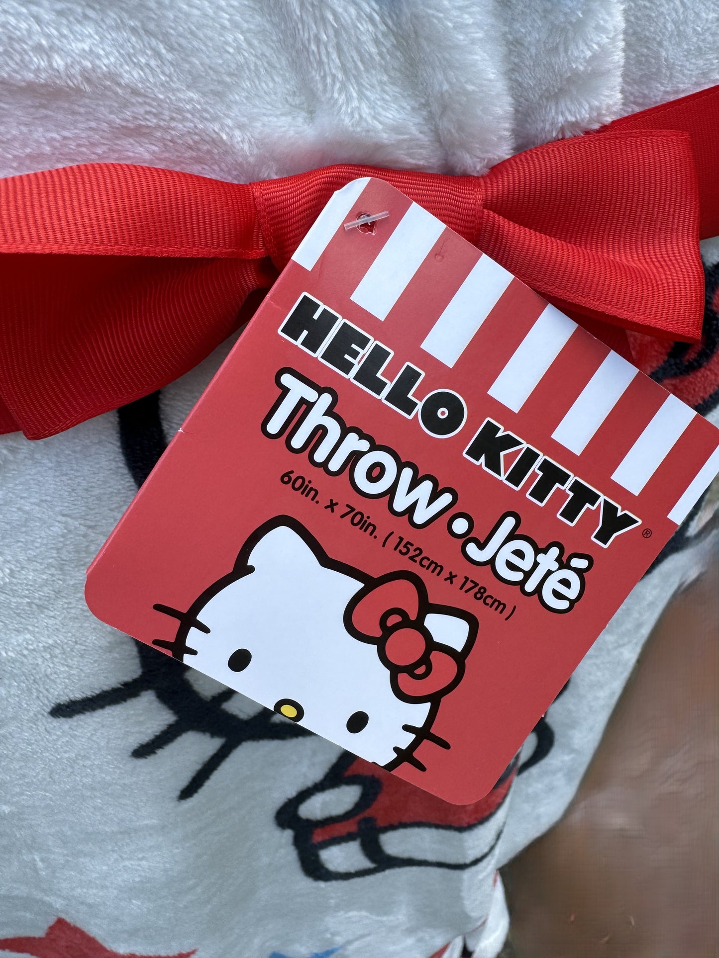 Hello Kitty Red, White & Blue Throw Blanket