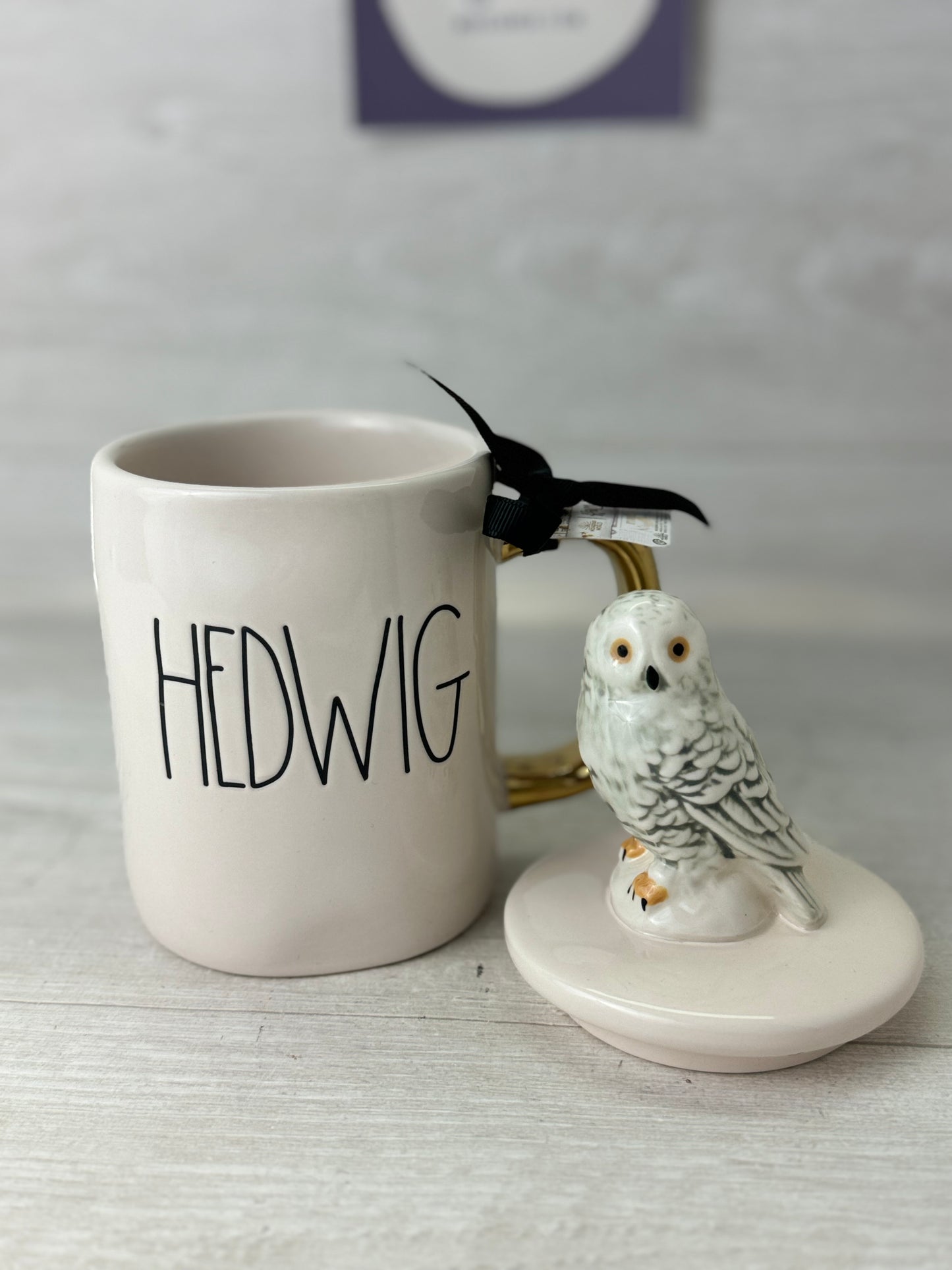 Rae Dunn Harry Potter Hedwig Topper Mug