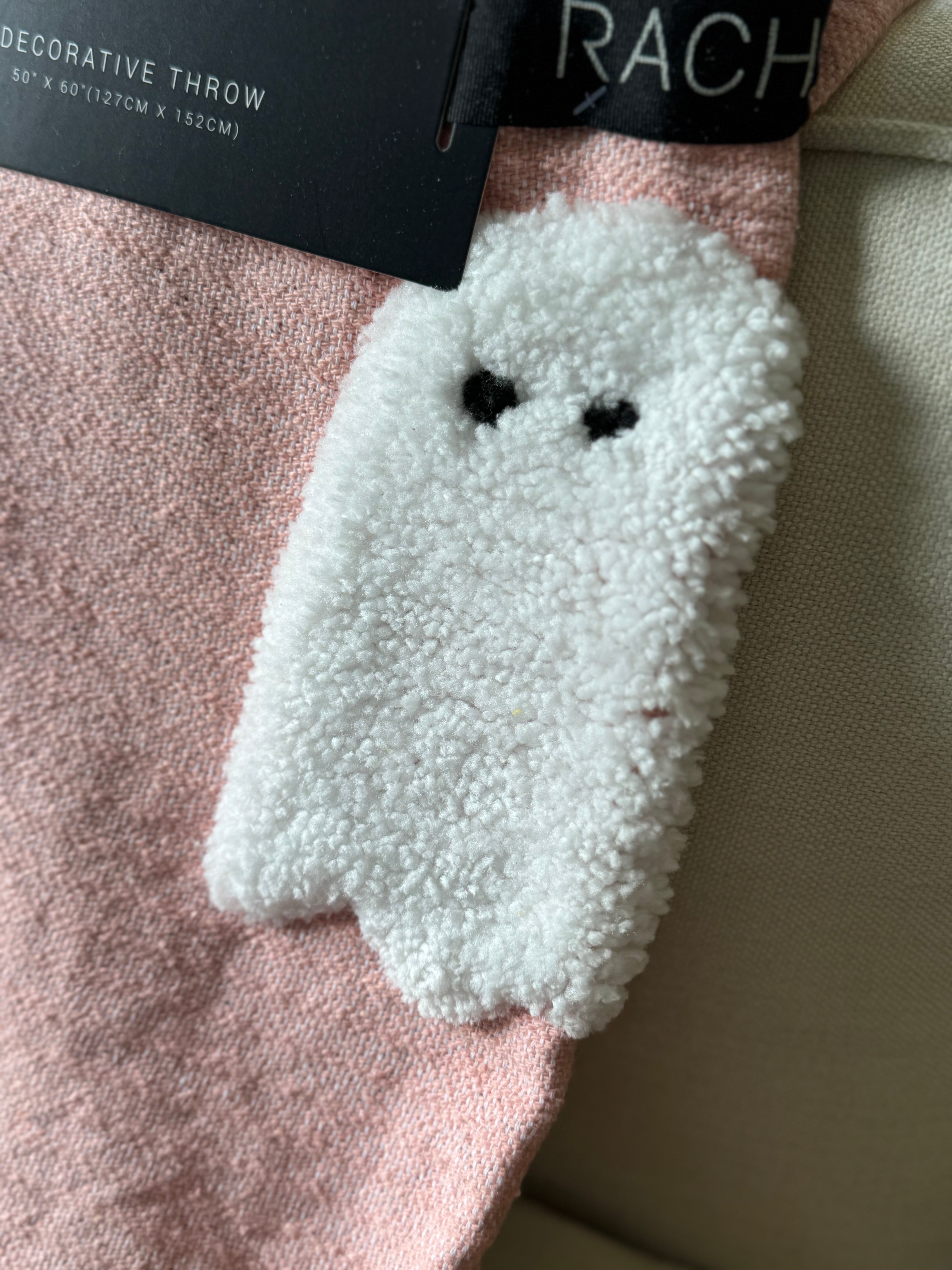 Rachel store Zoe Ghost Throw Blanket & Ghost Pillow