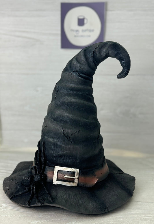 Witches Hat With Spider Halloween Decor