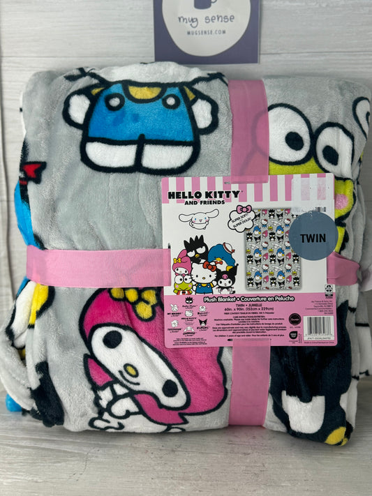 Hello Kitty & Friends Grey TWIN Blanket