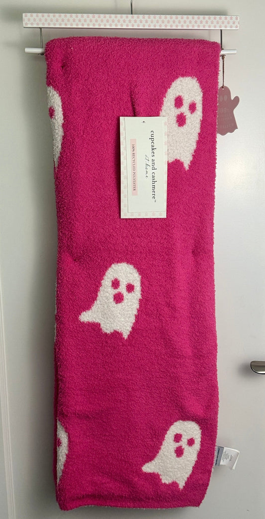 Cupcakes & Cashmere Pink Ghost Blanket Throw