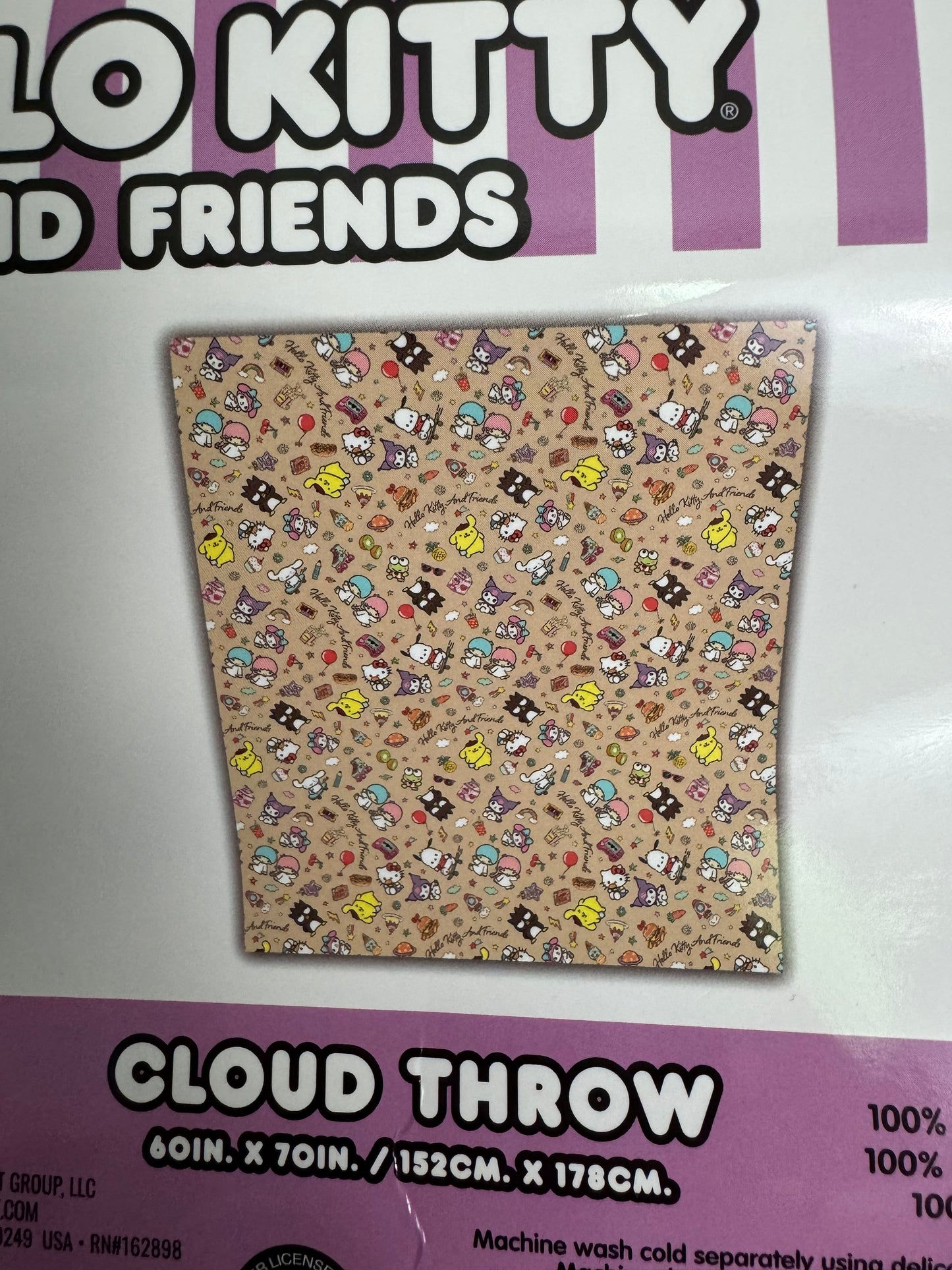 Hello Kitty and Friends Throw Blanket Cloud