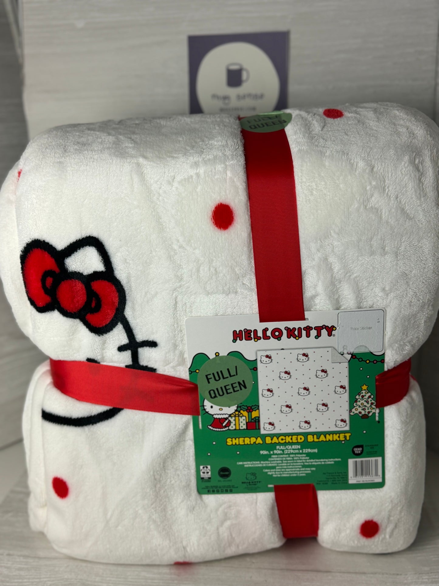 Hello Kitty Christmas Full/Queen Sherpa Blanket