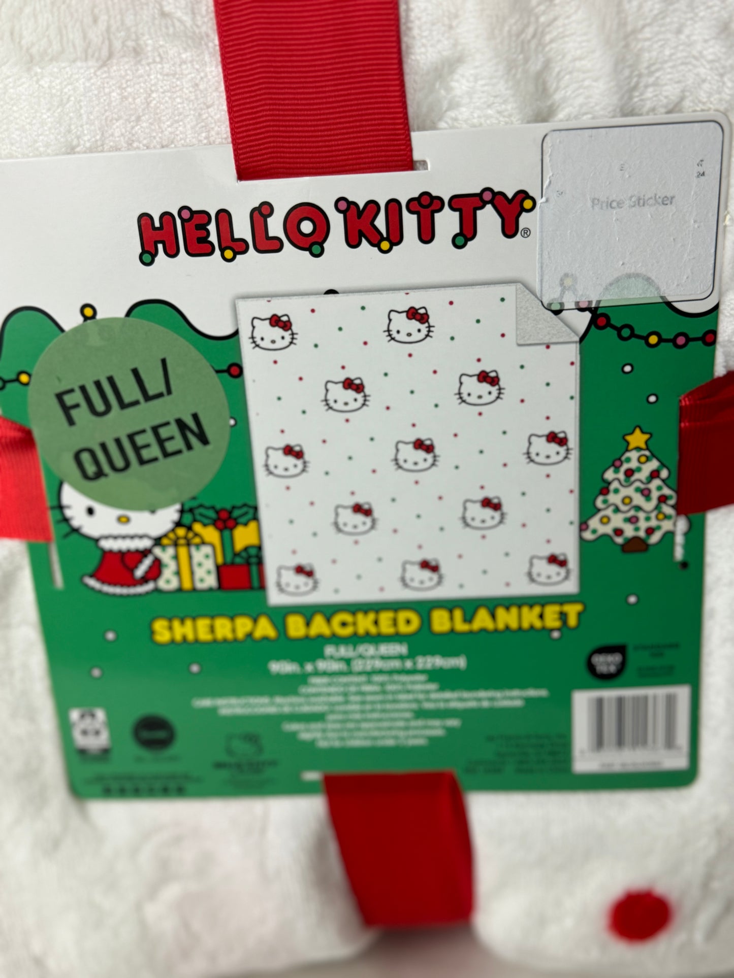 Hello Kitty Christmas Full/Queen Sherpa Blanket