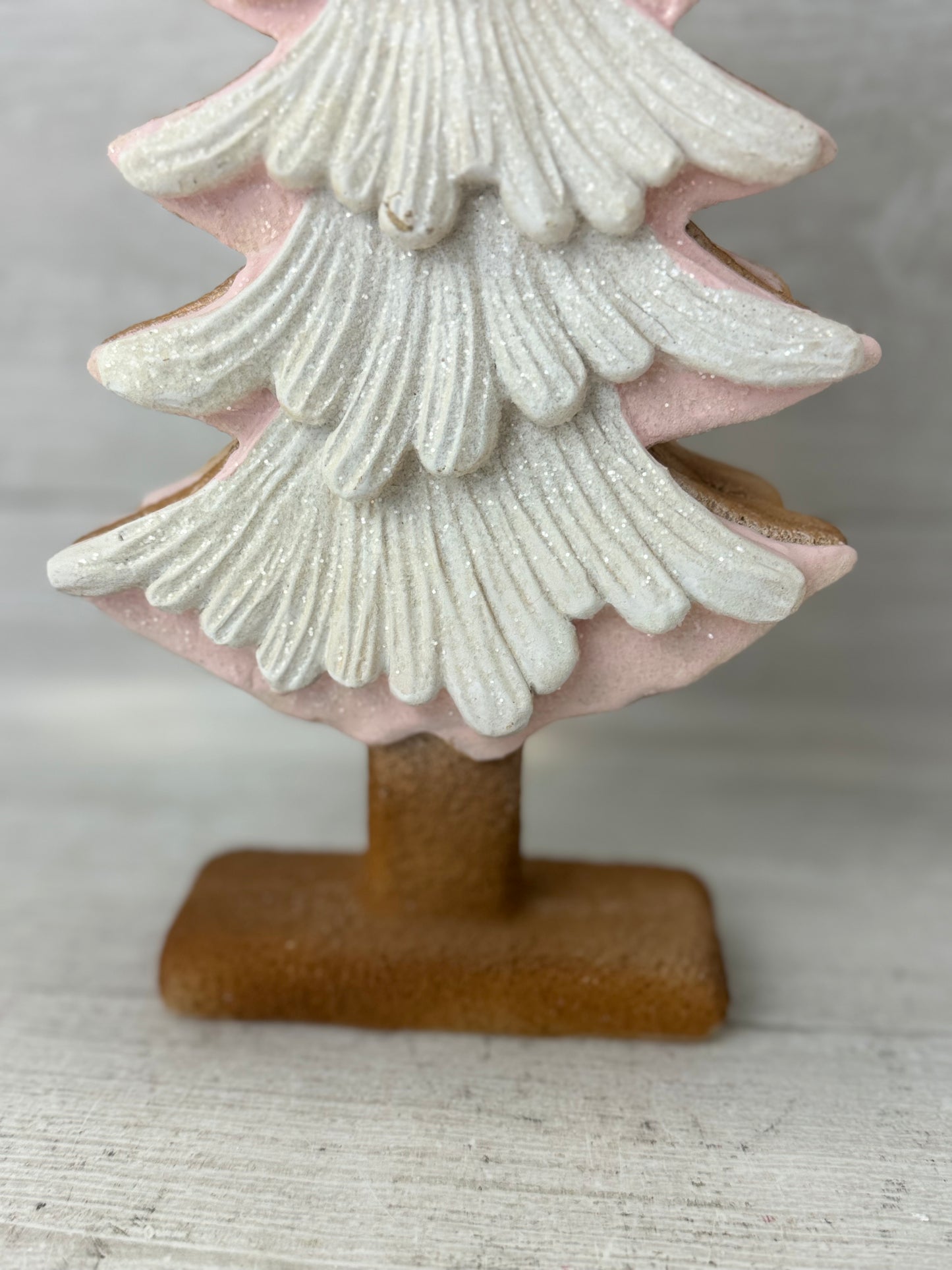 Peppermint Square Pink Frosted 10" Tree