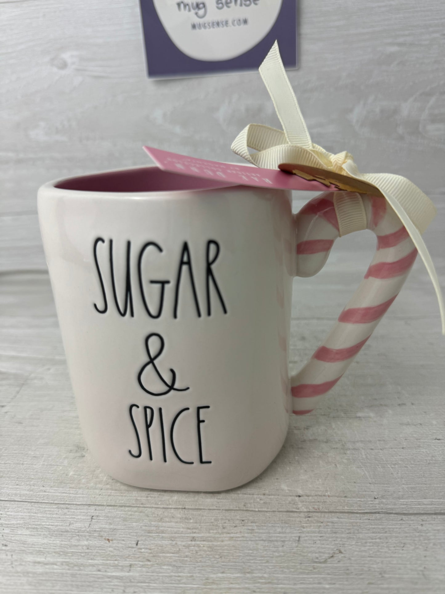 Rae Dunn Sugar and Spice Mug Candy Cane Handle