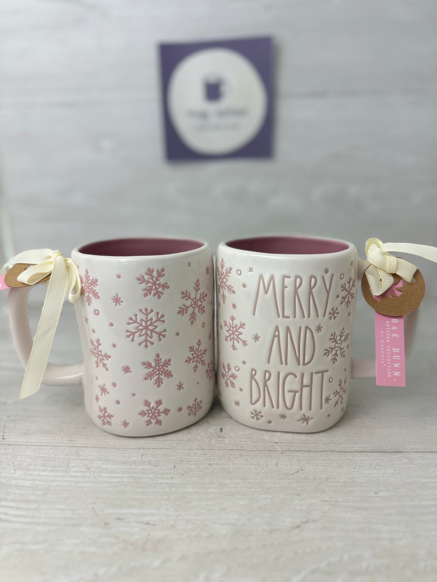 Rae Dunn Merry and Bright Snowflake Mug