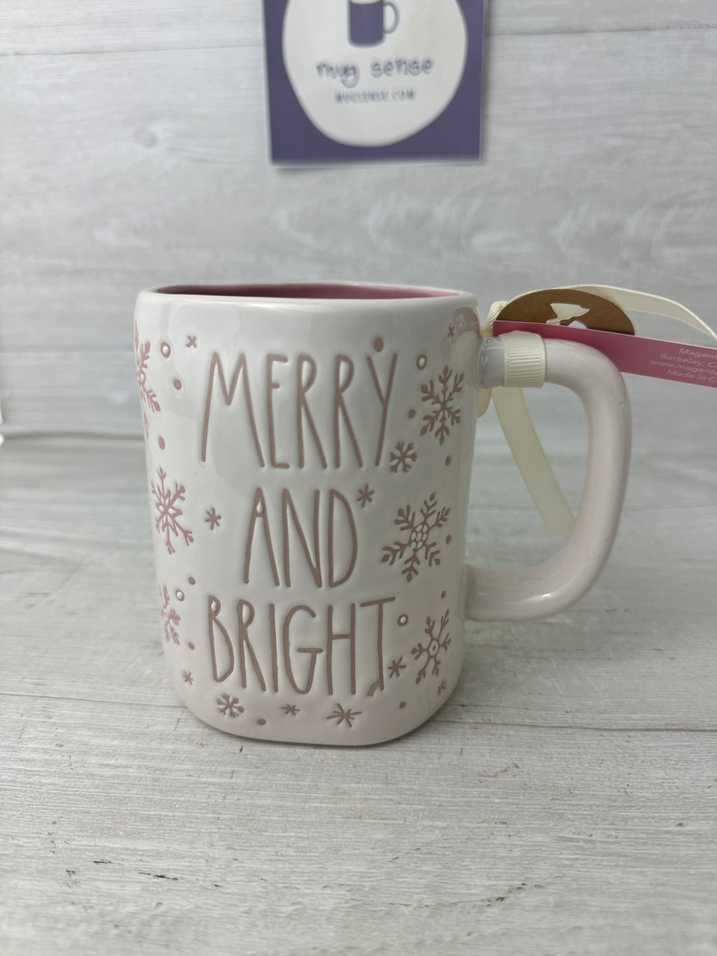 Rae Dunn Merry and Bright Snowflake Mug