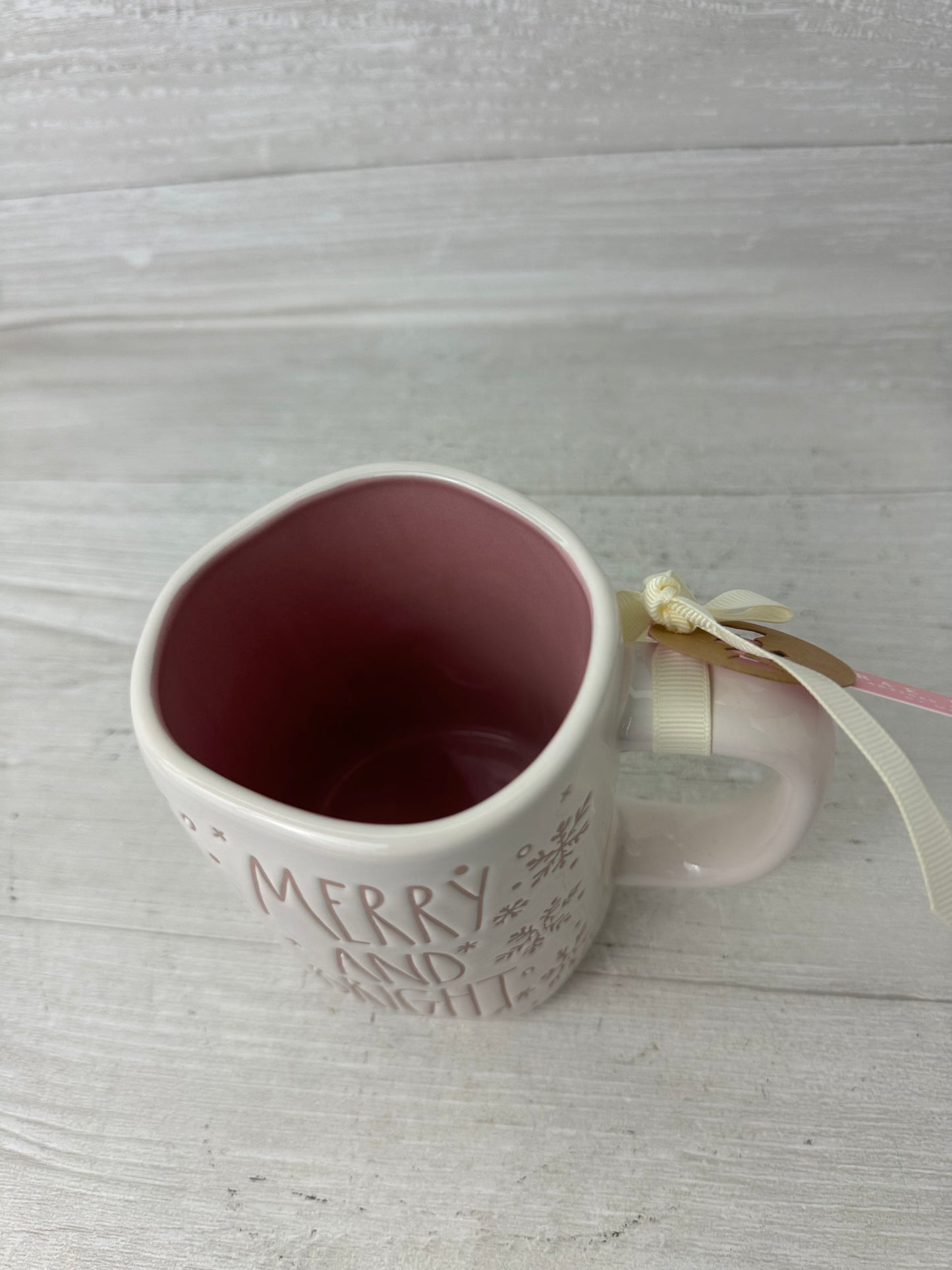 Rae Dunn Merry and Bright Snowflake Mug