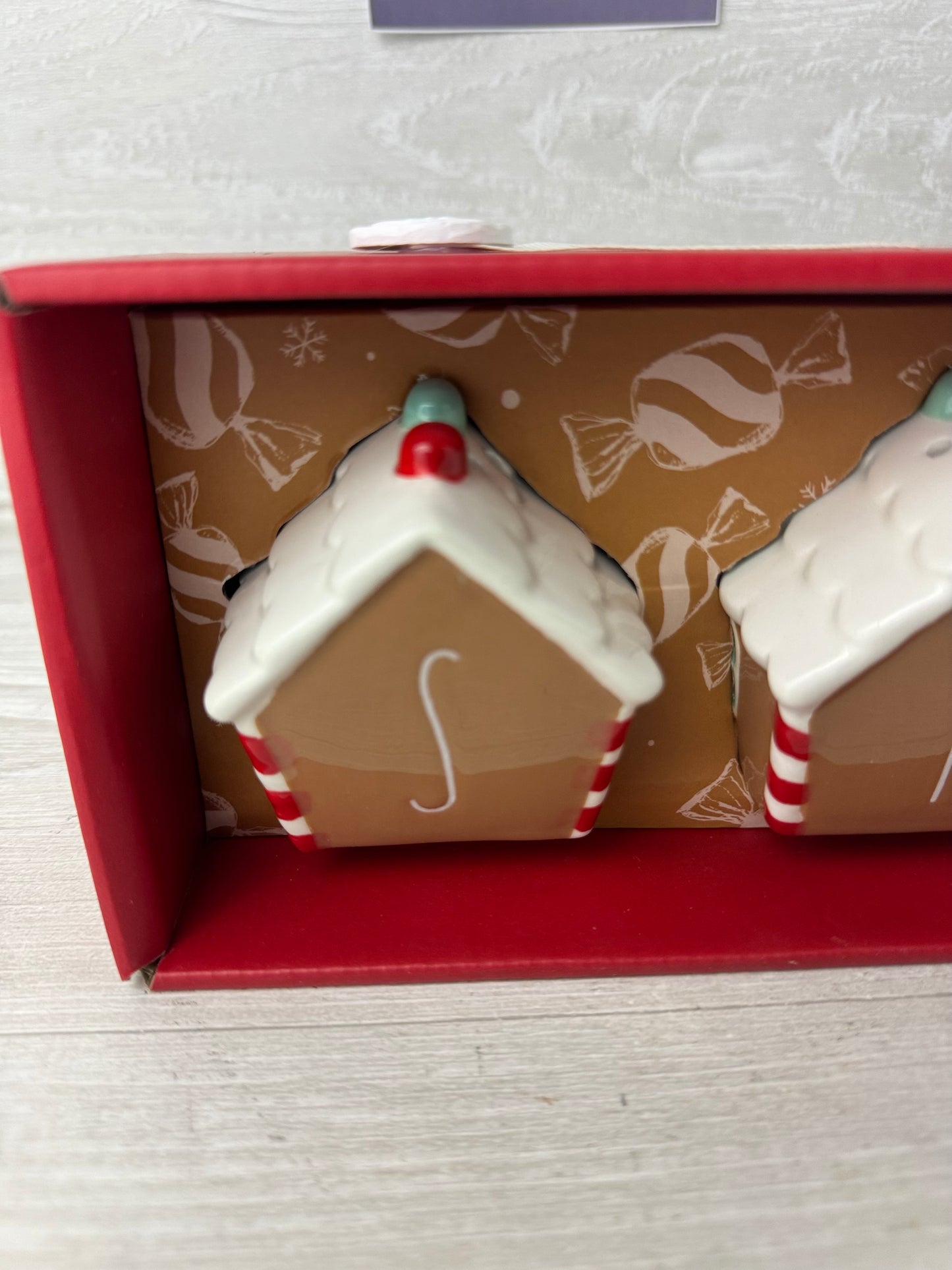 Rae Dunn Gingerbread House Salt And Pepper Shakers