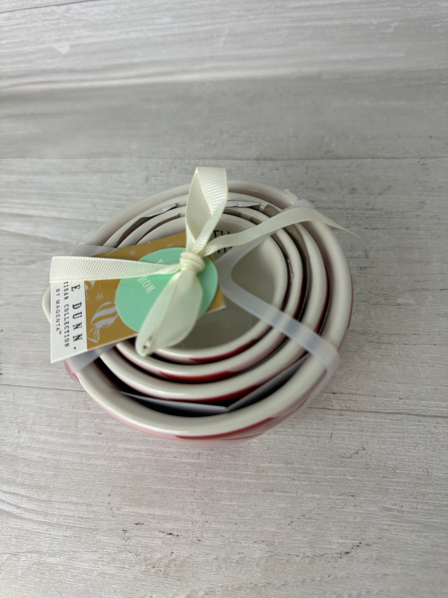 Rae Dunn Peppermint Striped Measuring Cups