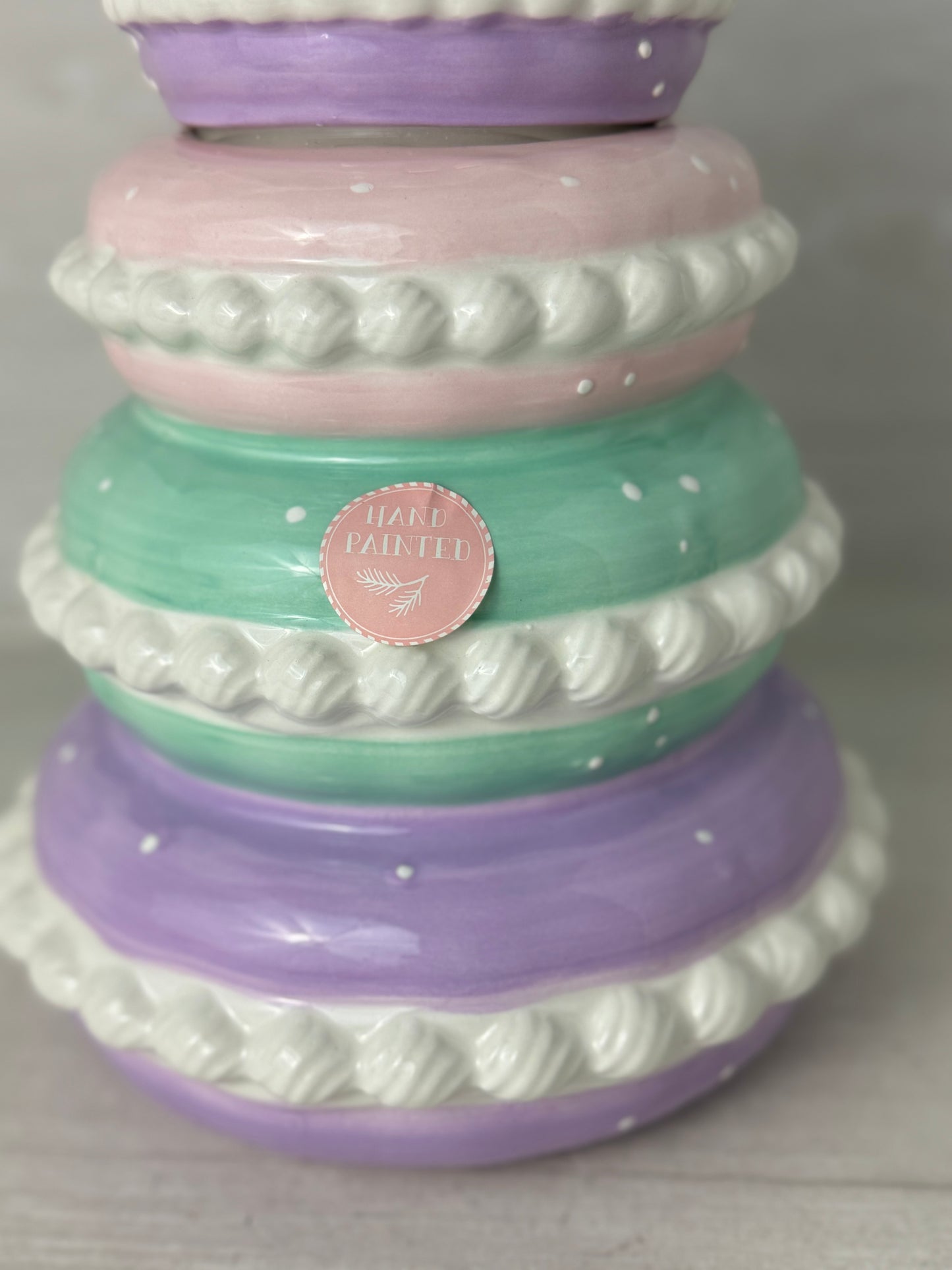 Peppermint & Pine Macaroon Cookie Jar Canister