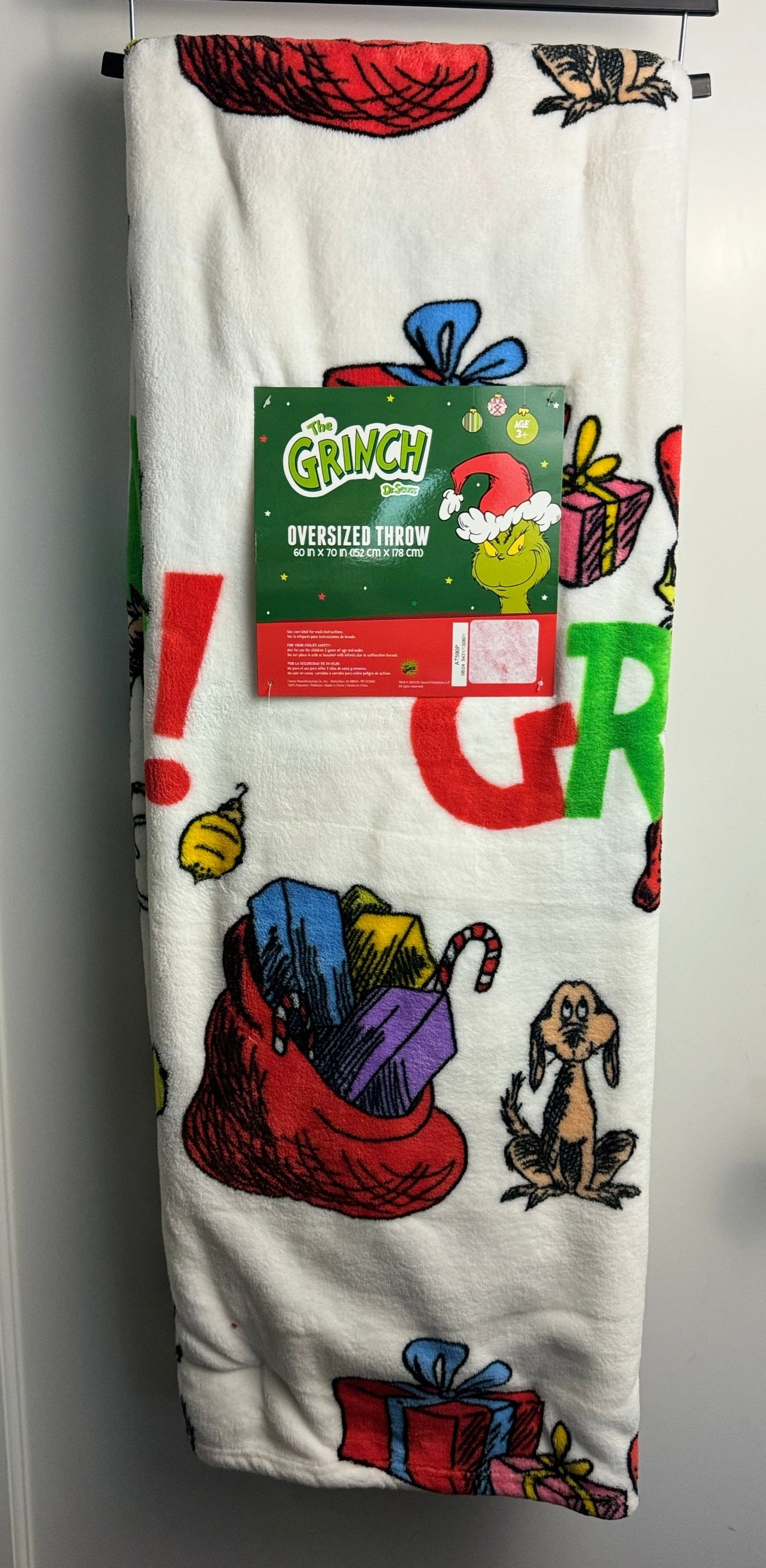 Grinch Christmas Throw Blanket~ Grinch