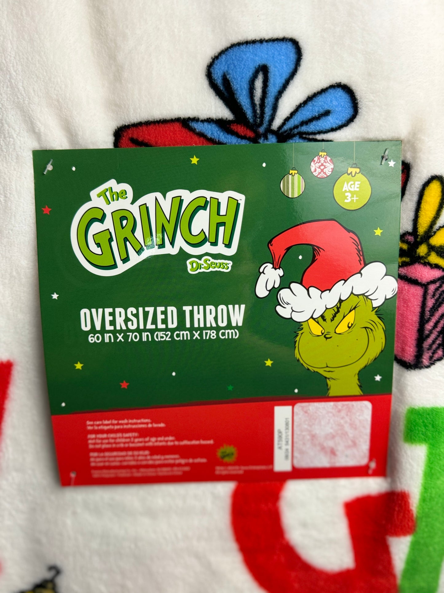 Grinch Christmas Throw Blanket~ Grinch