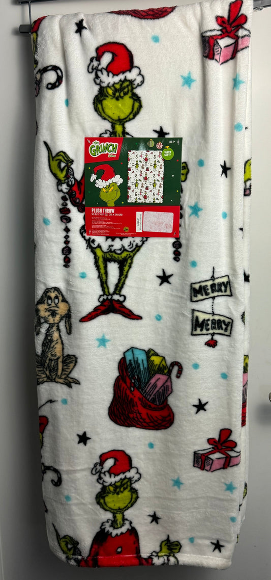 Grinch Christmas Throw Blanket~ Cindy Lou Who & Grinch