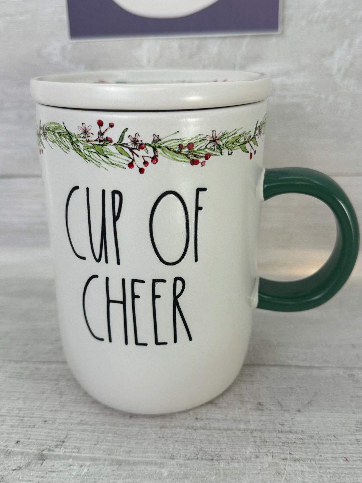 Rae Dunn Cup Of Cheer Mug and Coaster Set