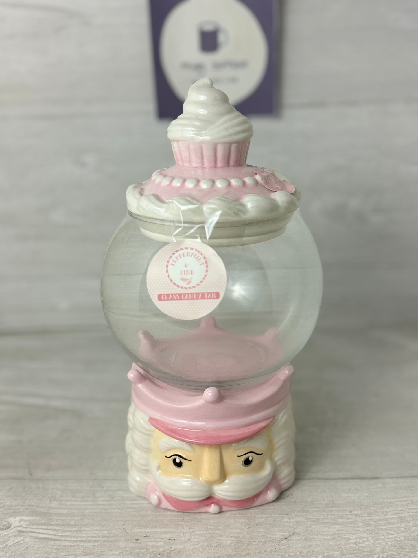 Peppermint & Pine Pink Nutcracker Candy Jar