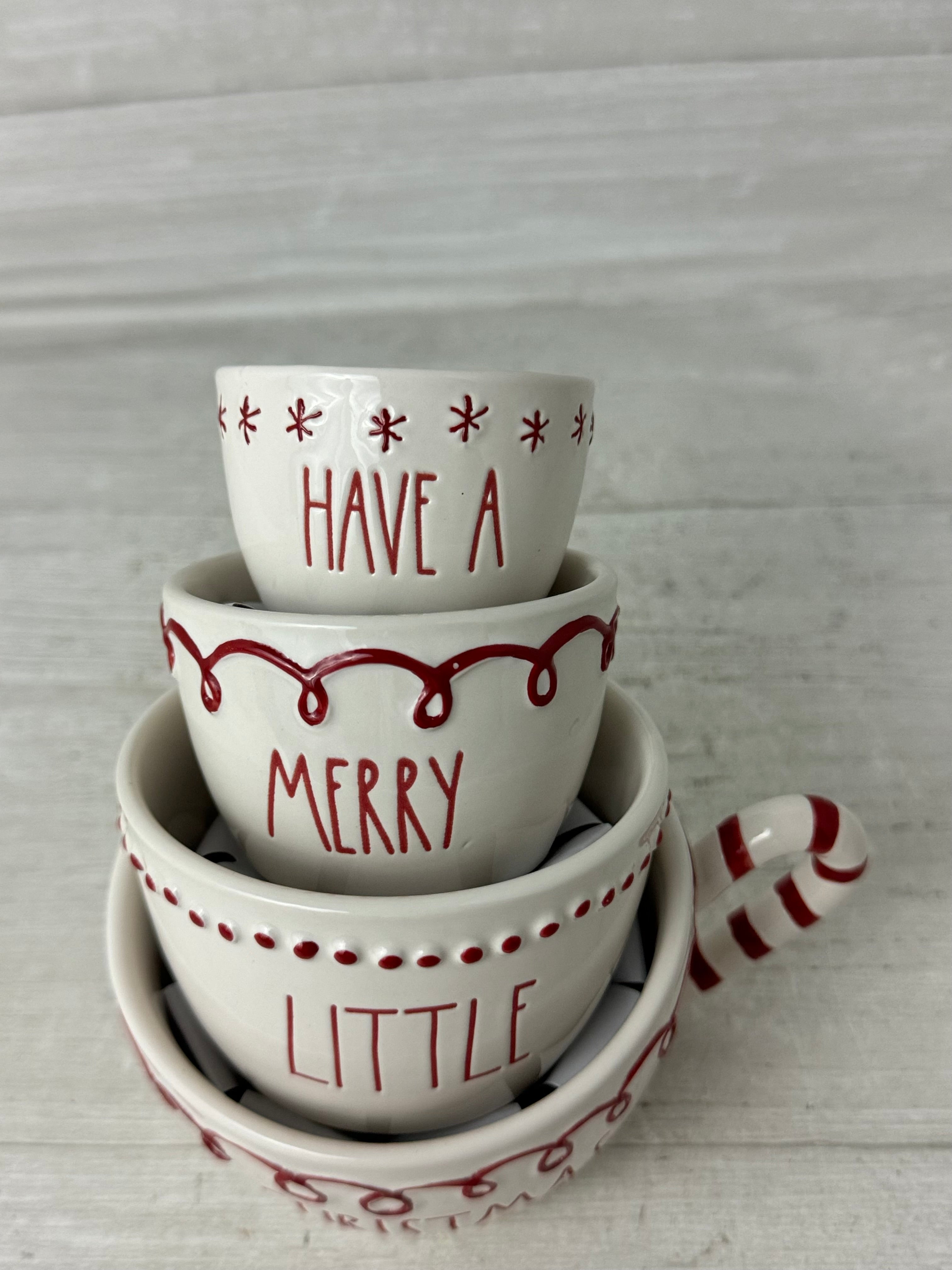 Rae Dunn Red & White Mixed sale Measuring Cups