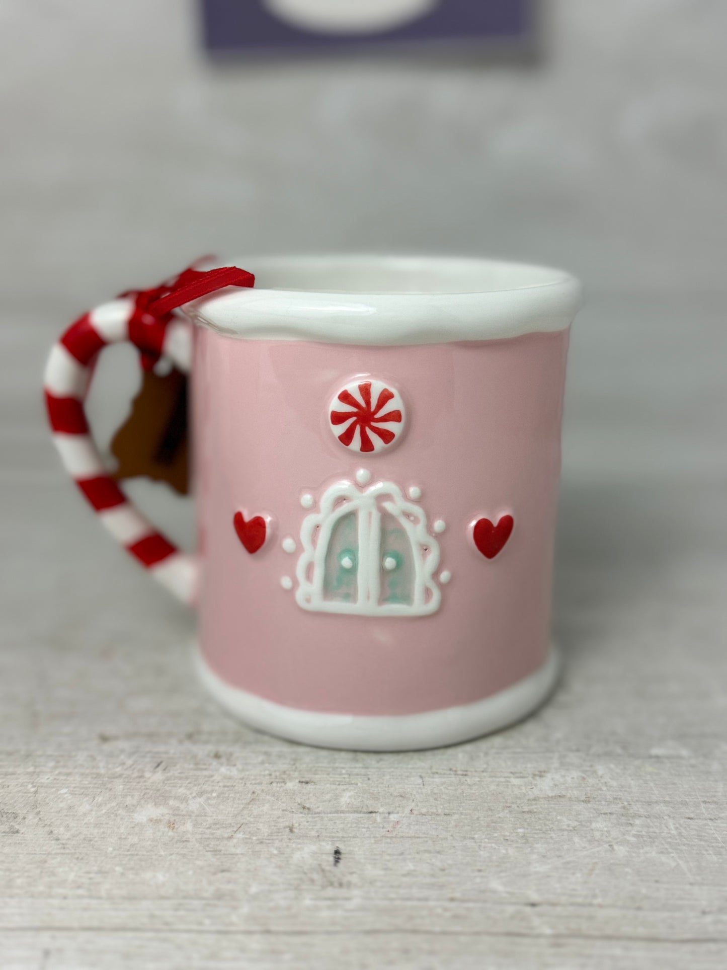 Lang Pink Candy Cane House Mug