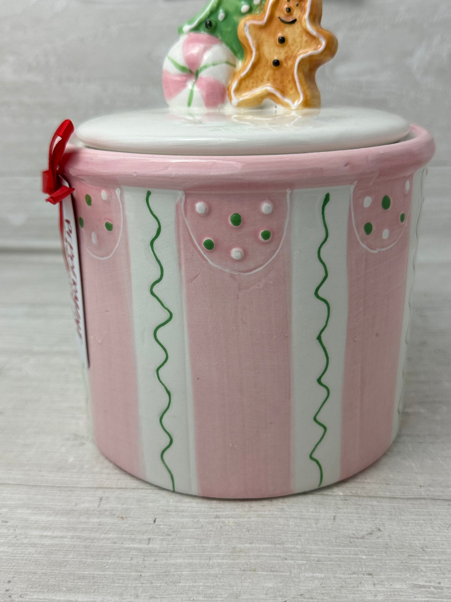 Arlington Designs Pink Gingerbread Man Canister