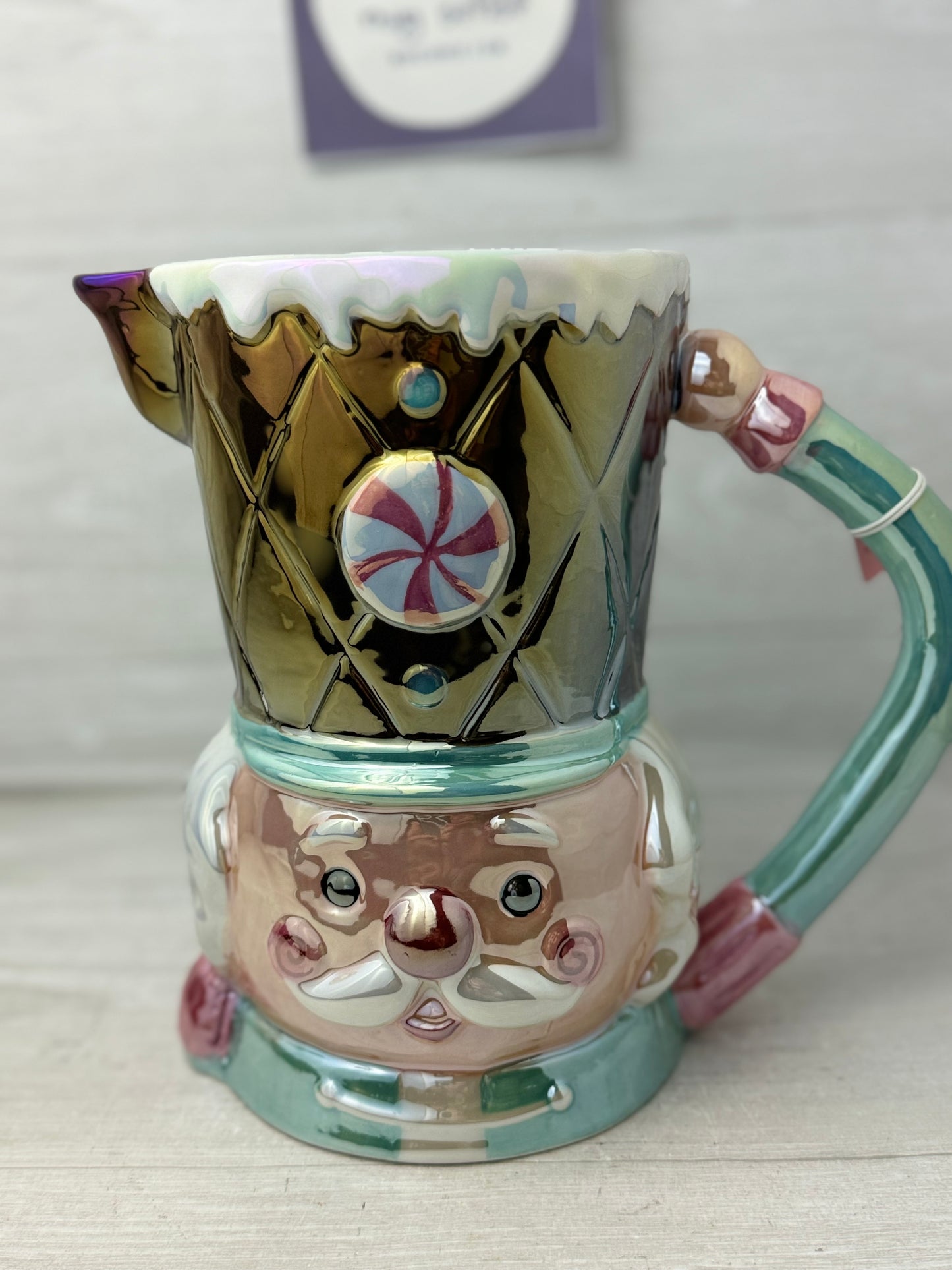 Merry & Bright Nutcracker Soldier Pitcher