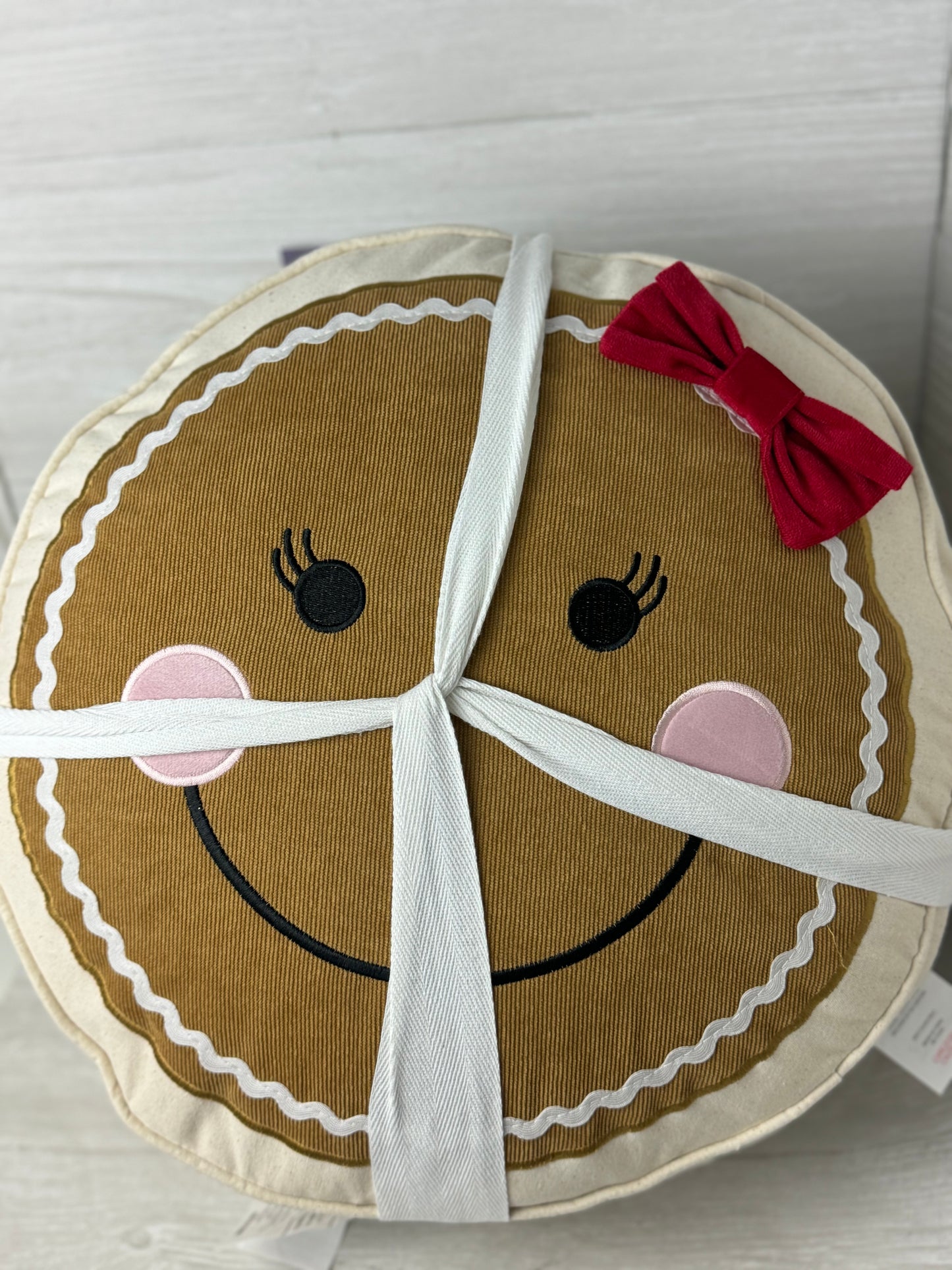 Martha Stewart Round Gingerbread Pillow Set