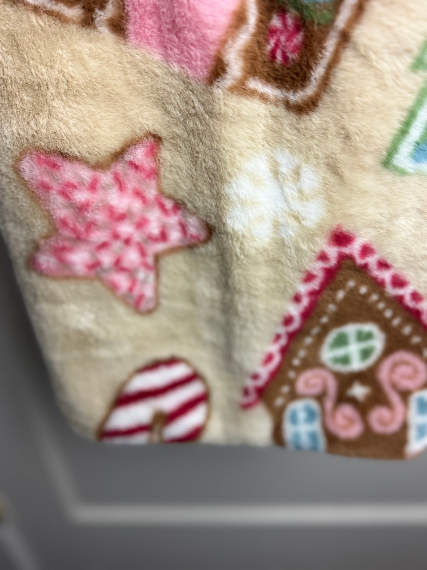 Cupcakes & Cashmere Gingerbread House Fur Throw