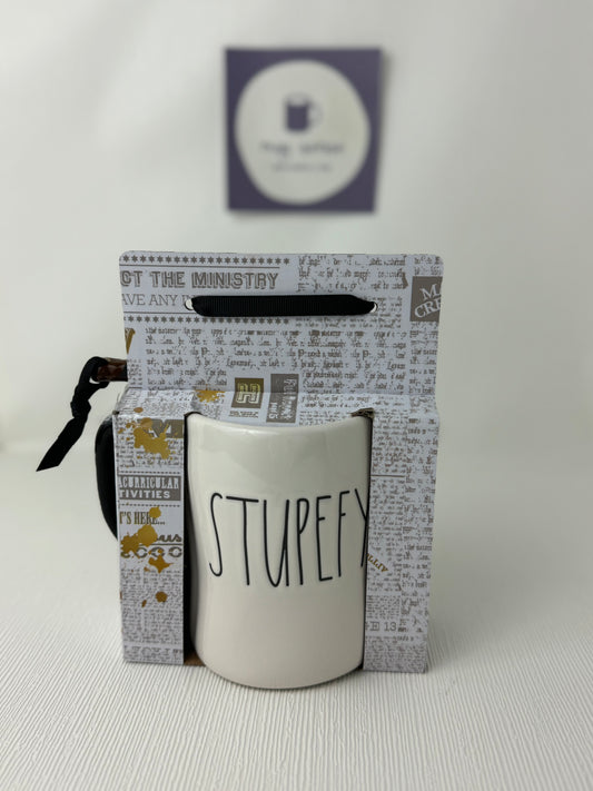 Rae Dunn Harry Potter Stupefy Mug with Wand Stirrer