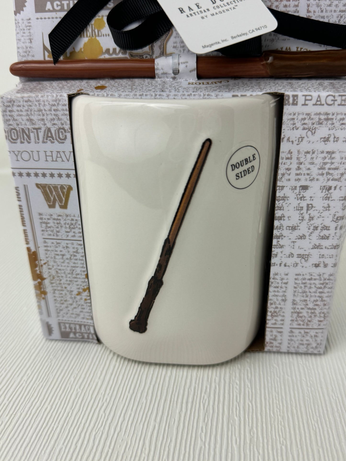 Rae Dunn Harry Potter Stupefy Mug with Wand Stirrer