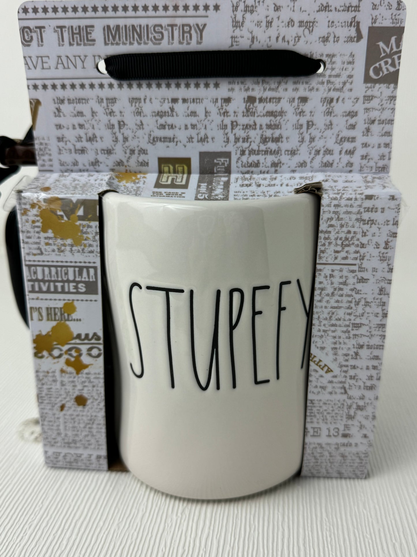 Rae Dunn Harry Potter Stupefy Mug with Wand Stirrer