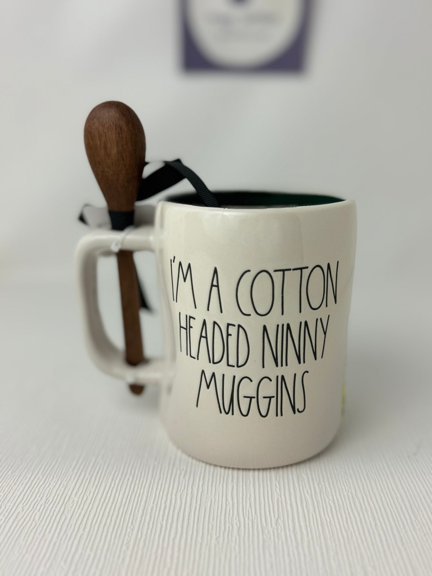 Rae Dunn Buddy I’m a Cotton Headed Ninny Muggins Mug with Spoon