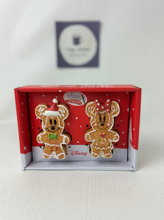 Disney Mickey & Minnie Mouse Gingerbread Salt & Pepper Shakers