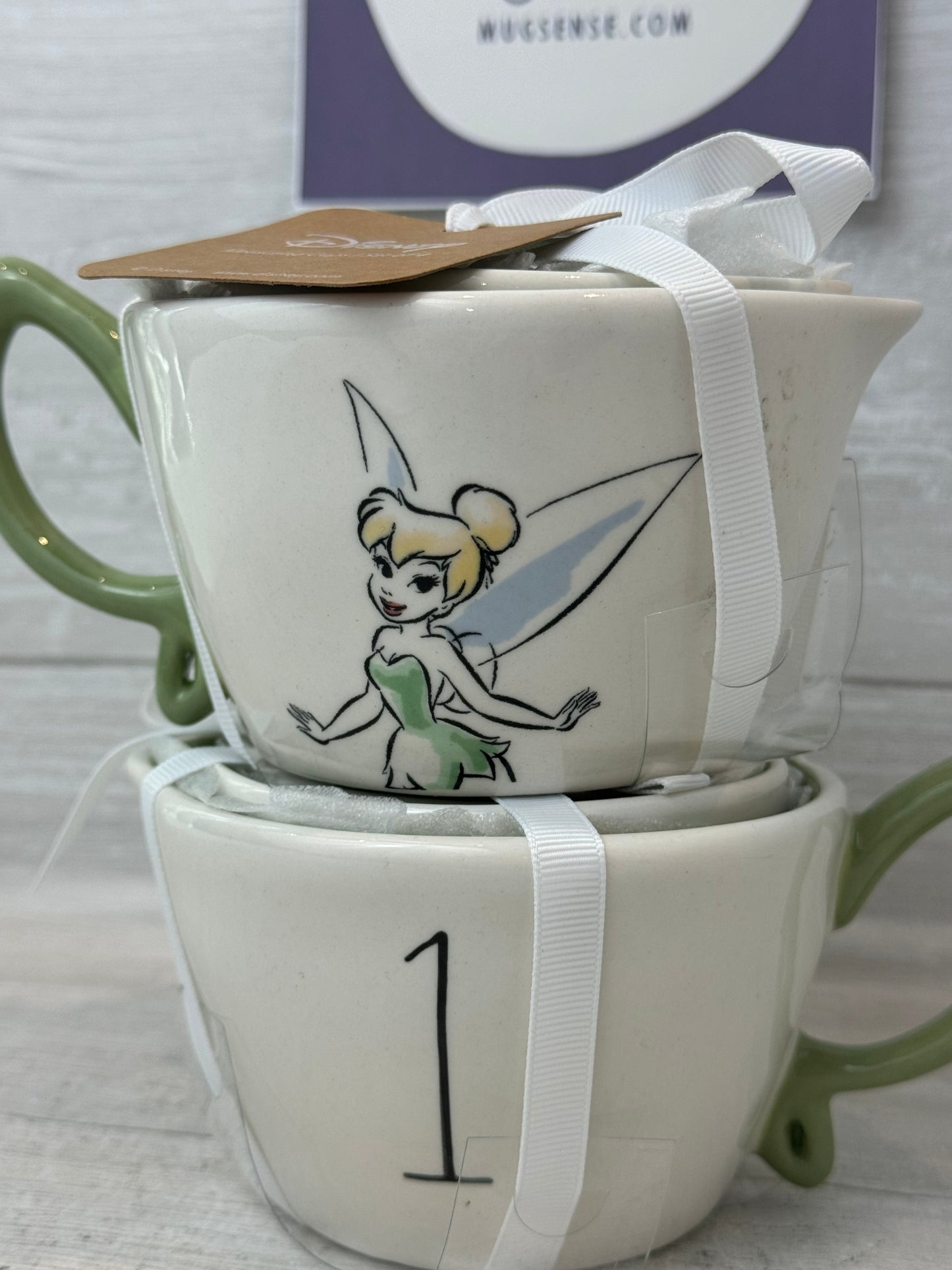 NWT Rae Dunn Disney Tinker bell Ceramic Measuring Cups