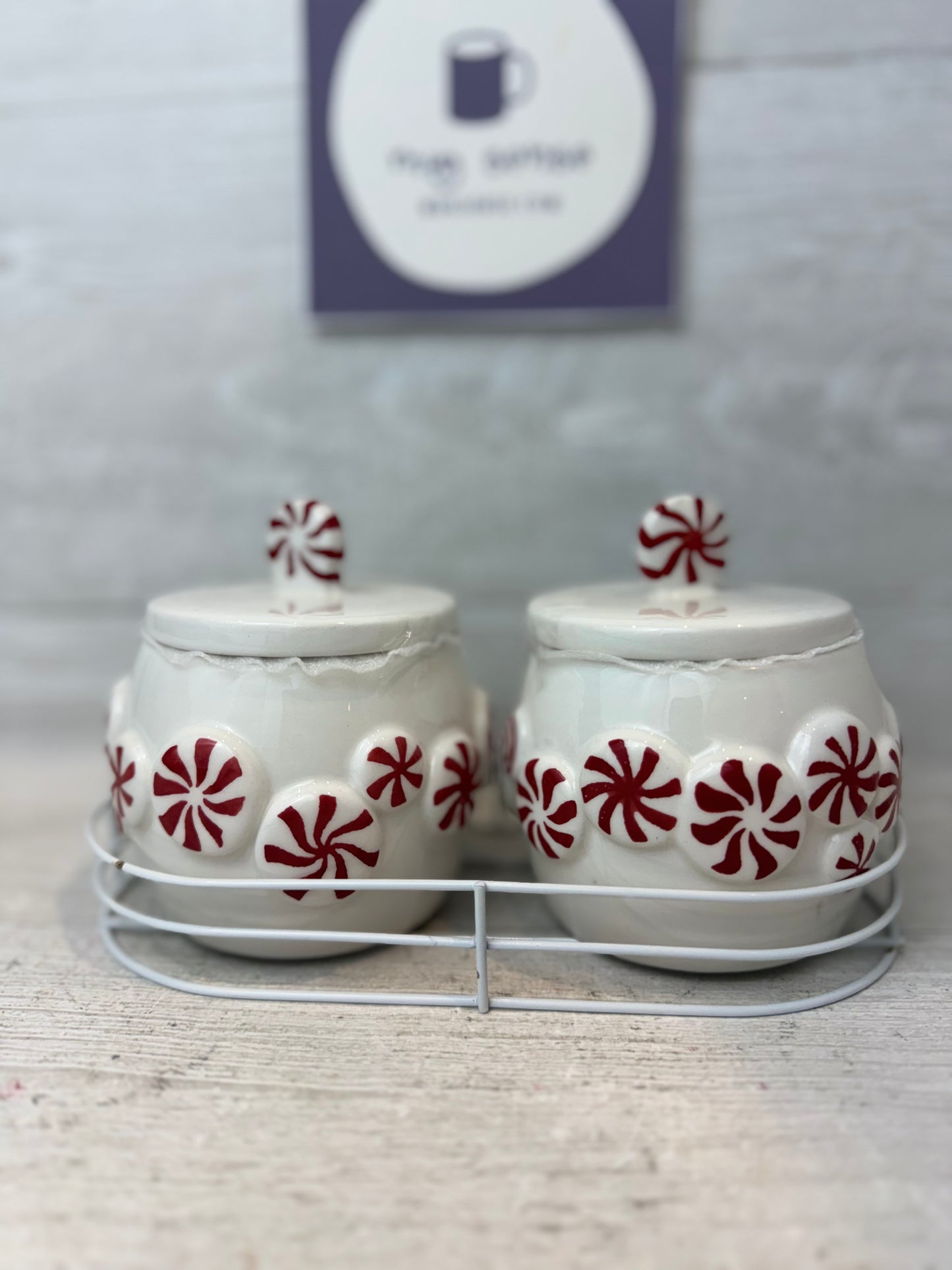 Peppermint & Pine Peppermint Candy Salt & Pepper Cellar Set