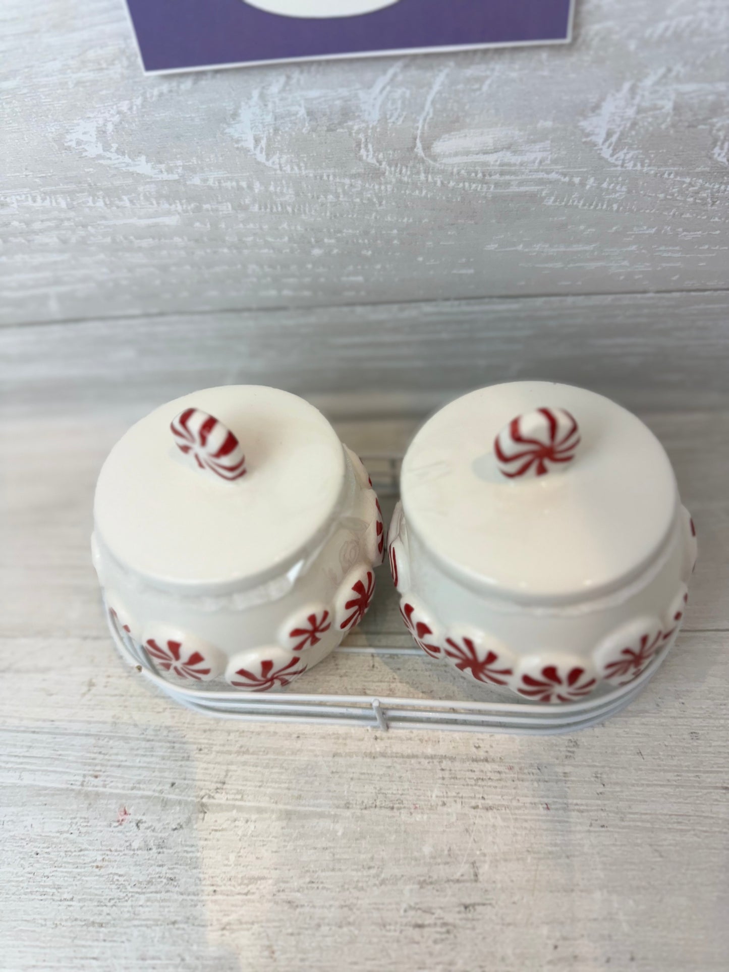 Peppermint & Pine Peppermint Candy Salt & Pepper Cellar Set