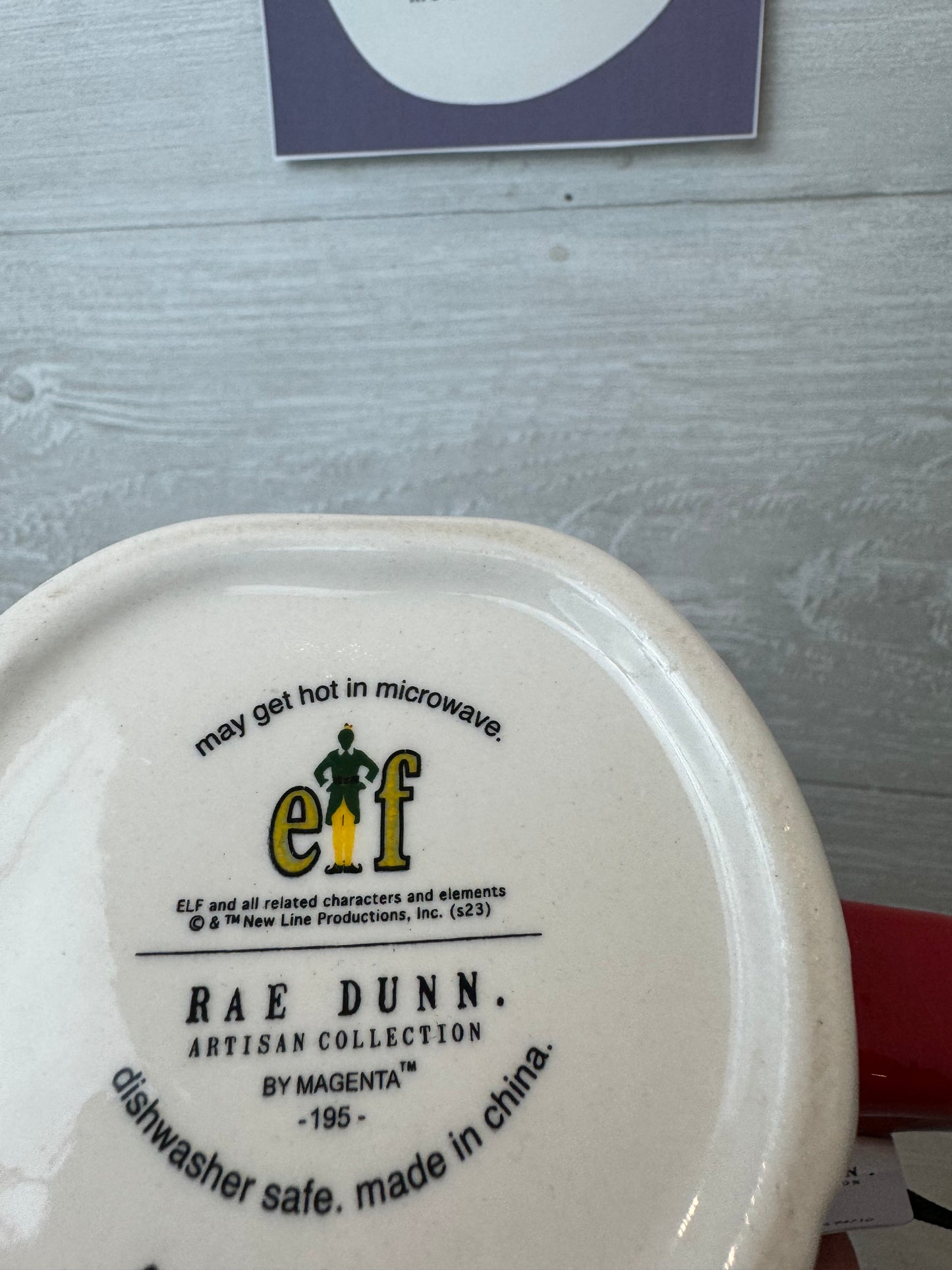 Rae Dunn Buddy Raised By Elves Mug