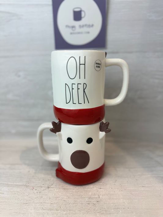 Rae Dunn Oh Deer Reindeer Mug