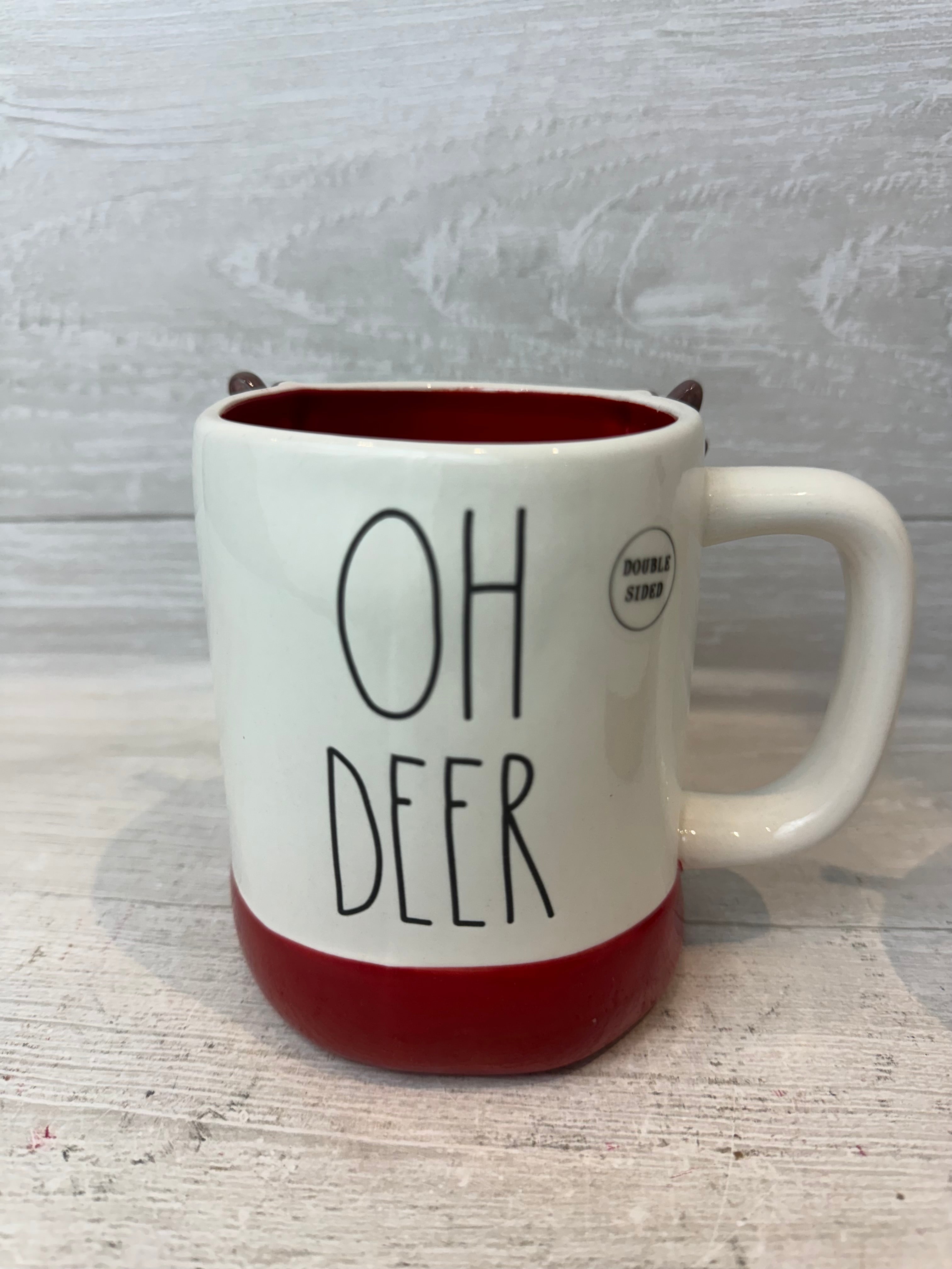 Rae Dunn OH DEER Christmas online mug