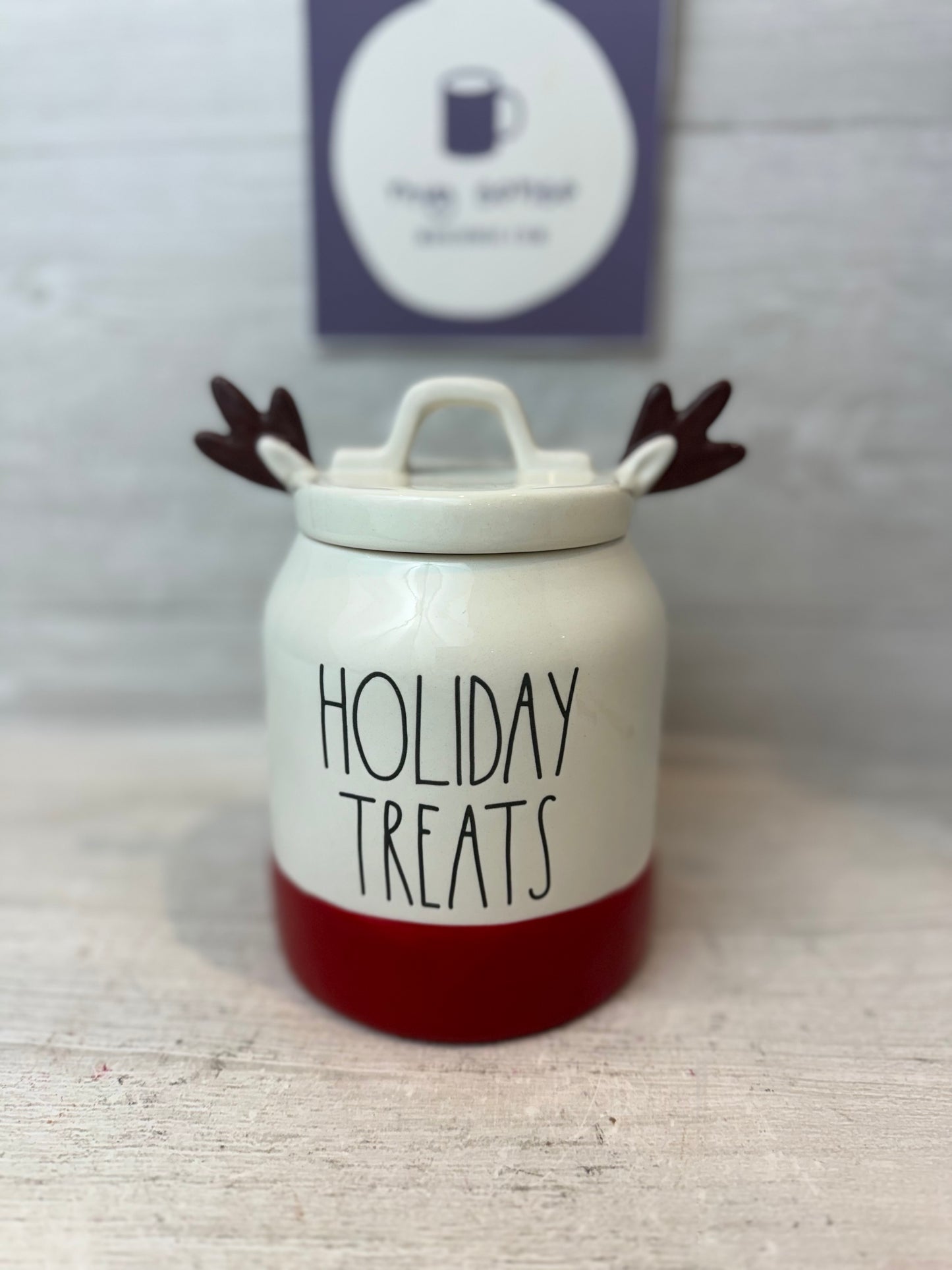 Rae Dunn Holiday Treats Reindeer Canister