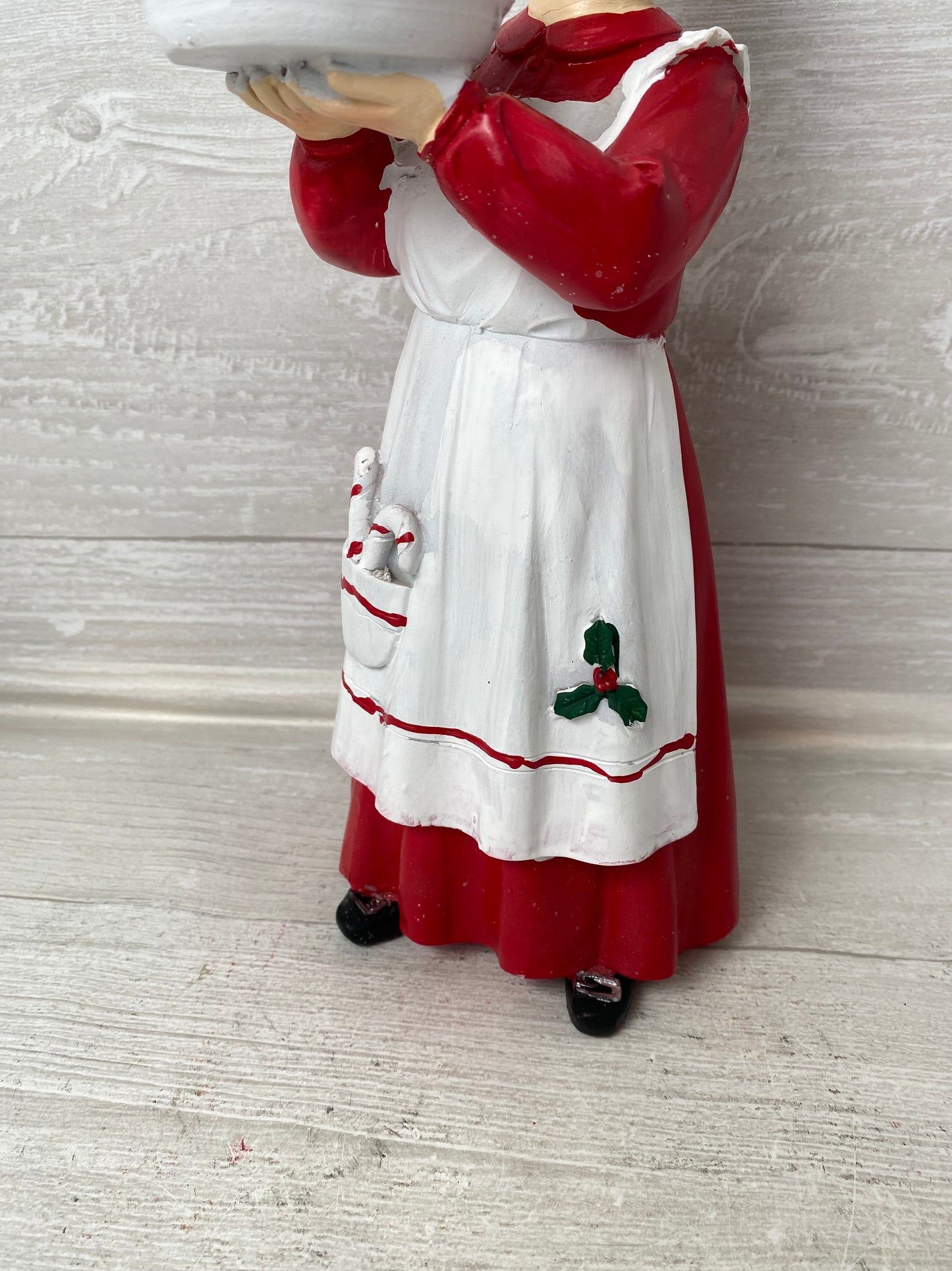 Mrs. Claus Baking Cupcakes Figurine