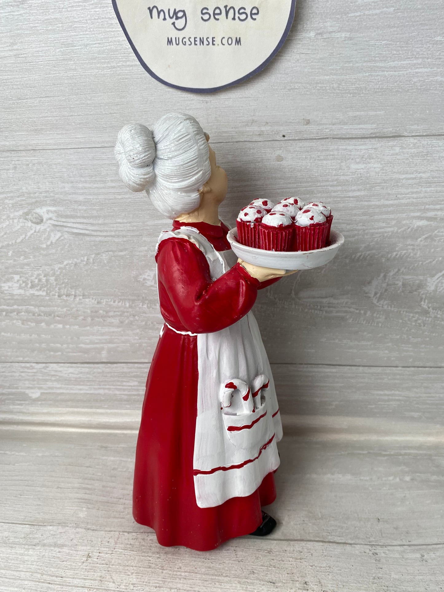 Mrs. Claus Baking Cupcakes Figurine