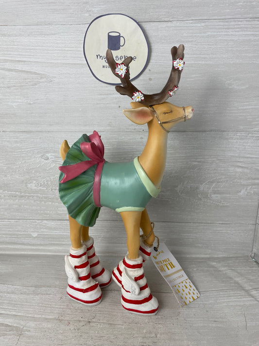 Patience Brewster Reindeer Wearing Christmas Dress In Socks