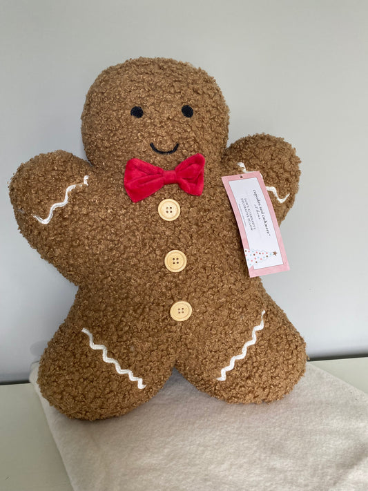 Cupcake & Cashmere Gingerbread Man Pillow