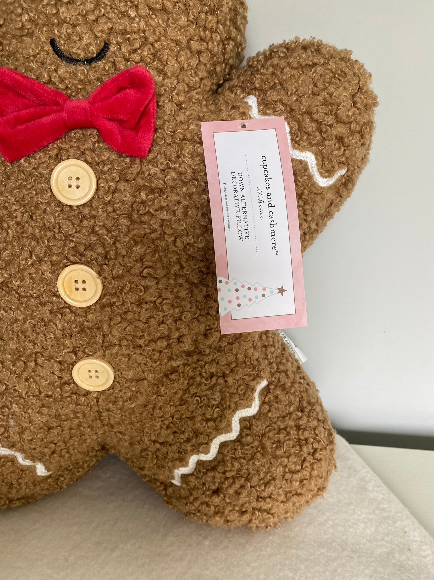 Cupcake & Cashmere Gingerbread Man Pillow