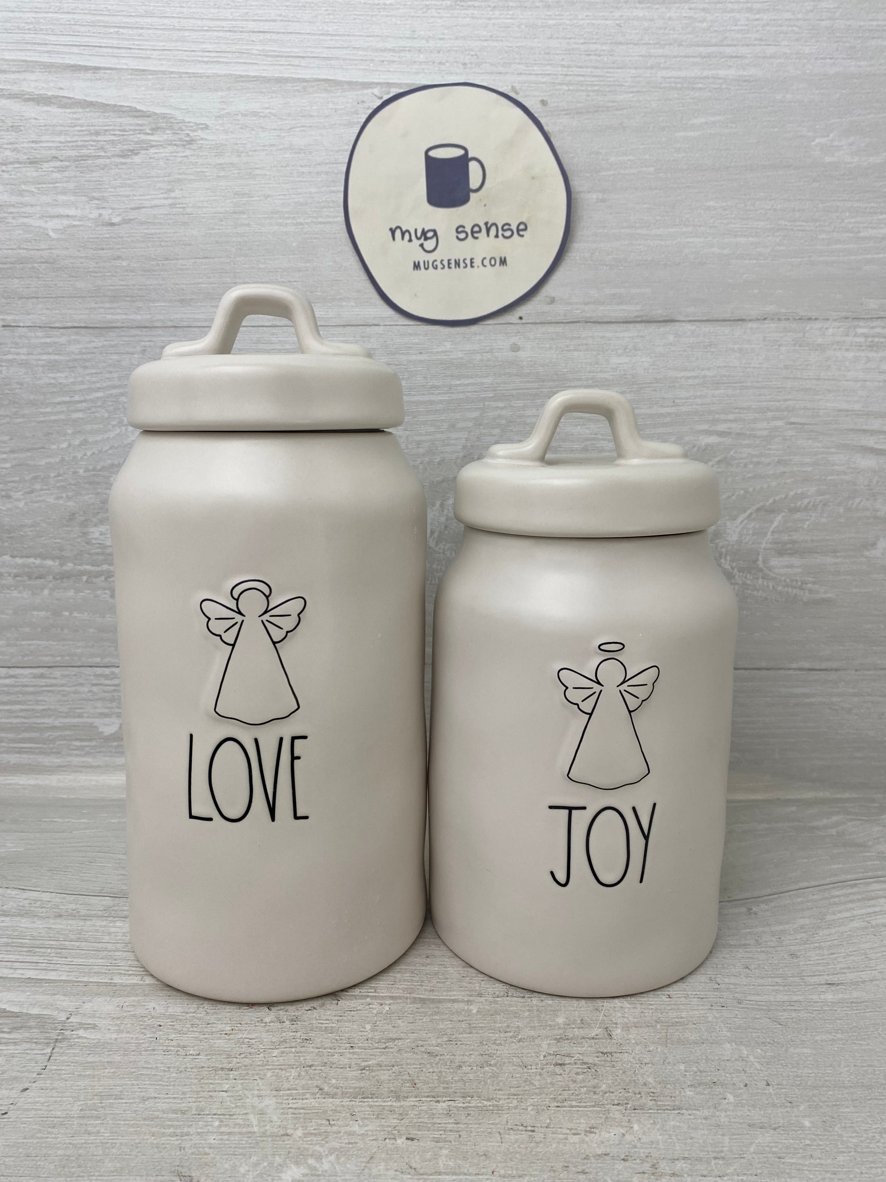 Rae Dunn Icon Joy Cheer and top Merry Canister Set