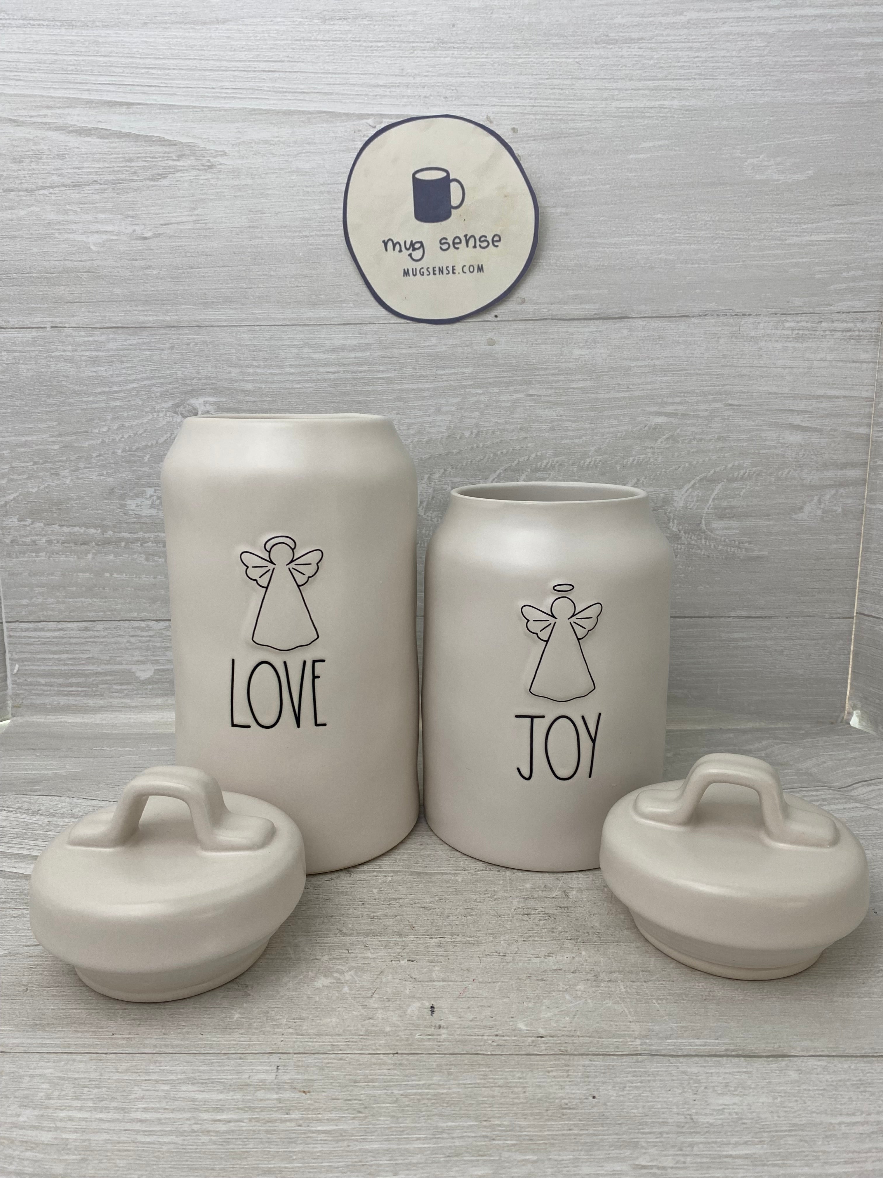 Rae Dunn Icon Joy Cheer and top Merry Canister Set