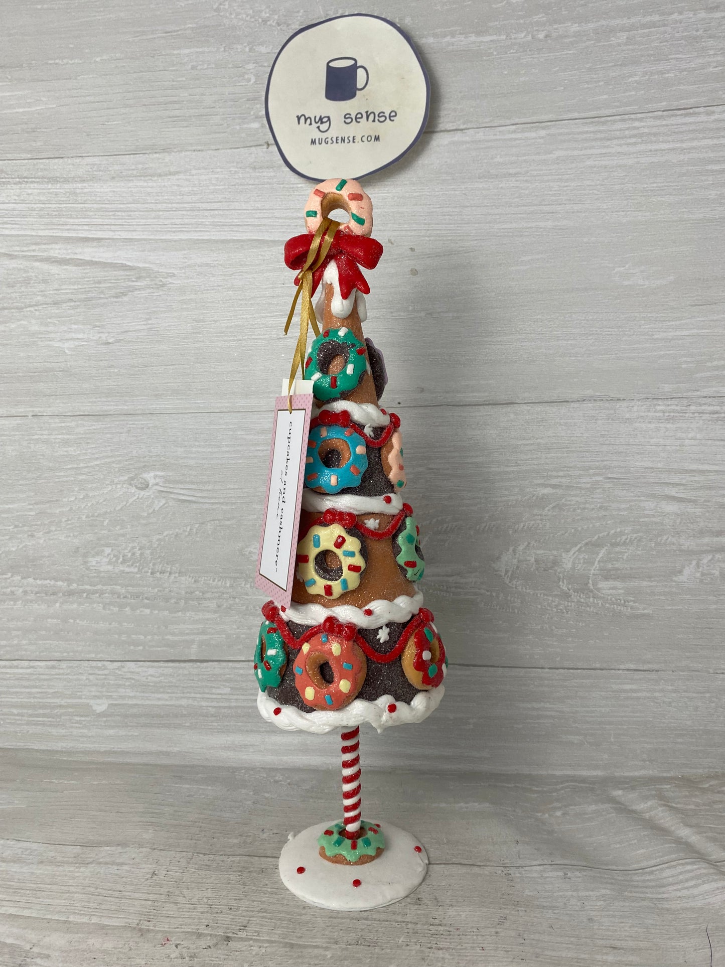 Cupcakes & Cashmere Donut Gingerbread 14" Tree