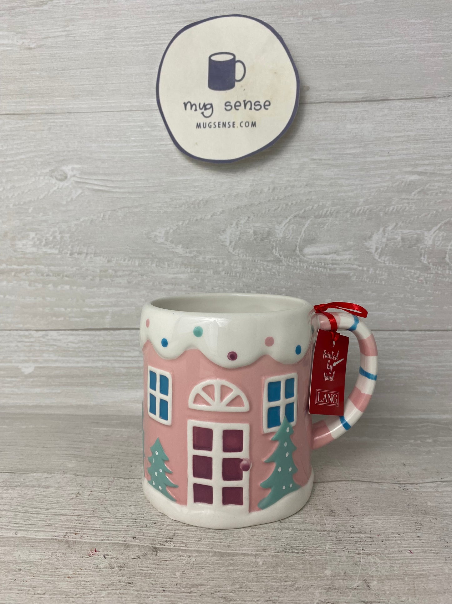 Lang Pink Gingerbread House Mug